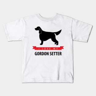 I Love My Gordon Setter Kids T-Shirt